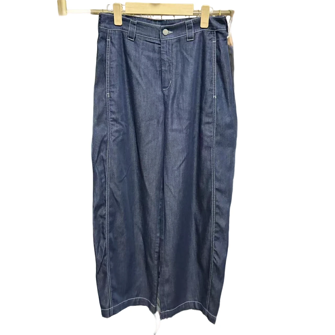 【5382】水洗镰刀裤高腰直筒时尚休闲百搭夏季