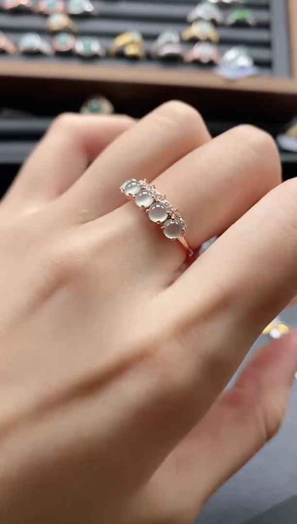 【闪购商品】翡翠戒指银S925镶嵌51151