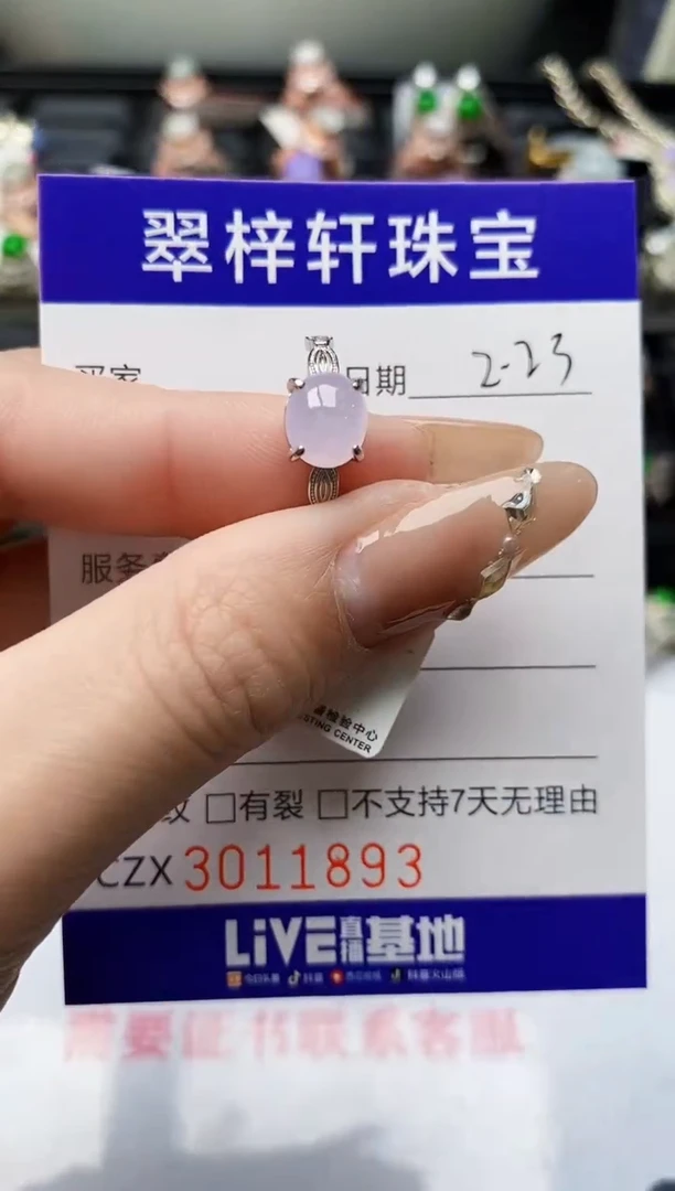 【闪购商品】翡翠戒指银S925镶嵌/1893