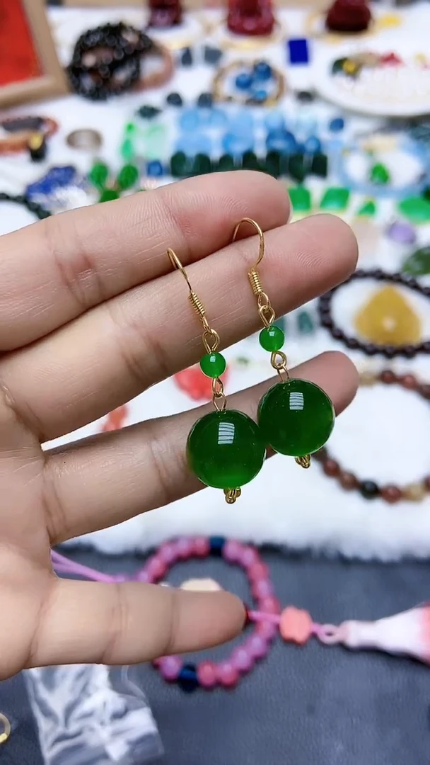 【闪购商品】玛瑙/玉髓耳钉未镶嵌A02