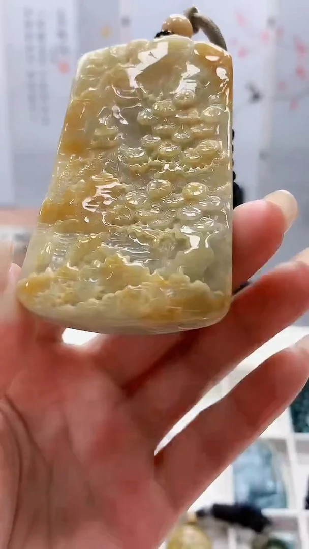 未镶嵌定制翡翠4917lr-毛货挂件165