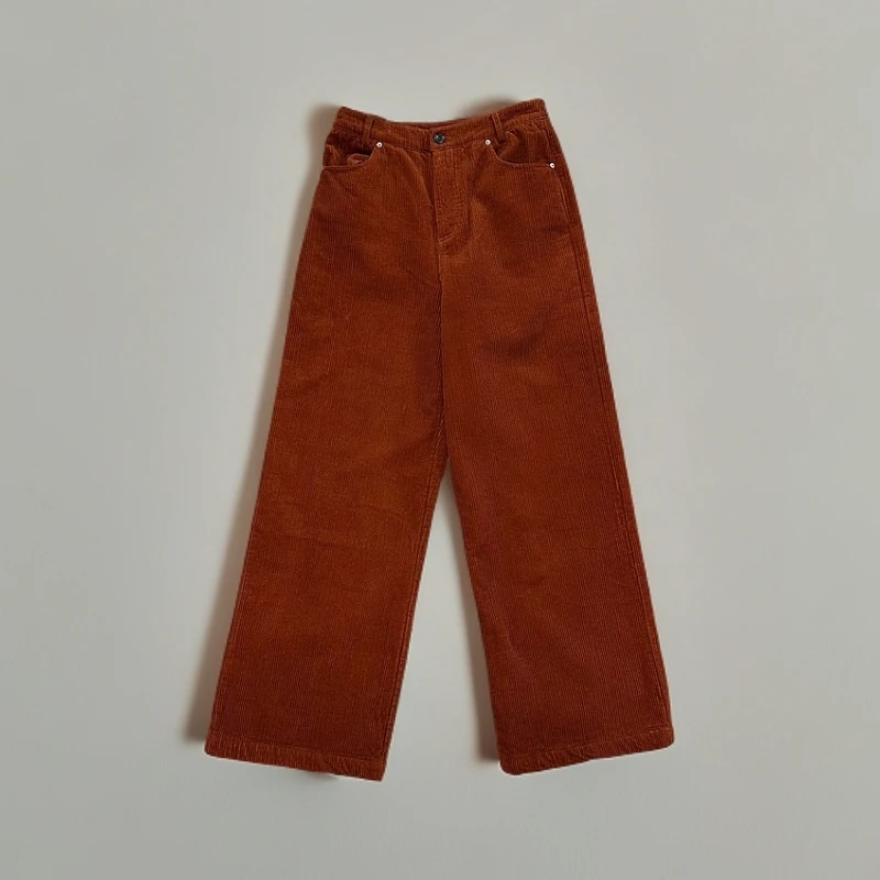 2024年自家原创设计韩版阔腿时尚显瘦长腿女款高腰休闲裤子