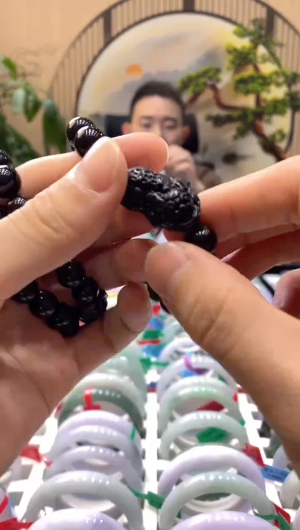 【闪购商品】黑曜岩手链合金000011656/多样性发货仅发其一