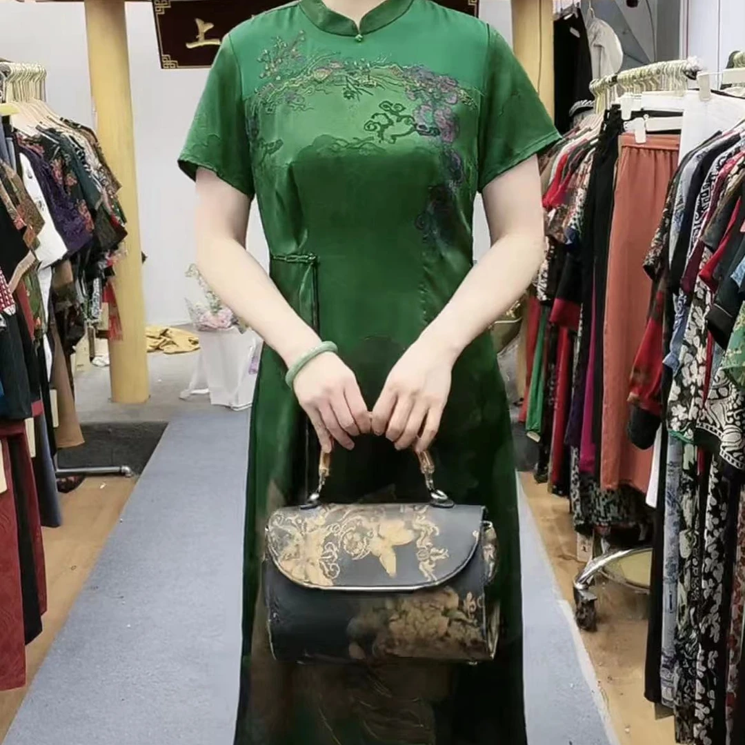 8-961-12新款精致旗袍连衣裙