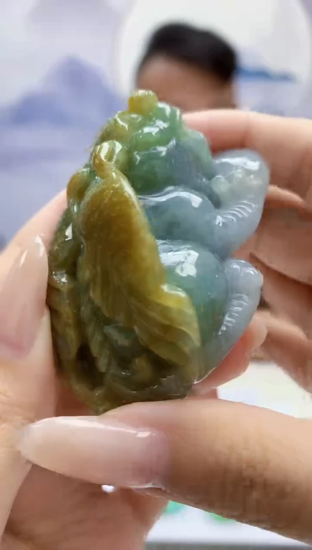 定制翡翠未镶嵌4969xx-毛货挂件74