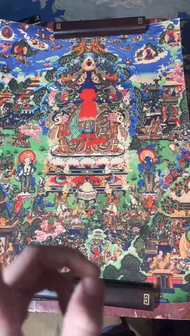 卷轴画龙妹唐卡直播tk16