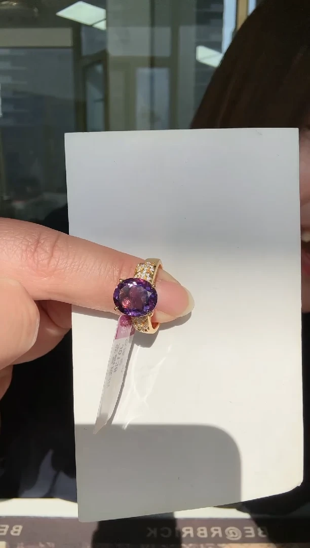 【闪购商品】紫晶戒指银S925镶嵌戒指