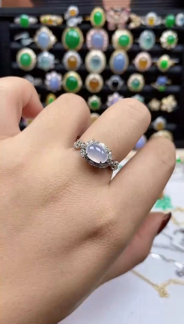 银S925镶嵌戒指翡翠485