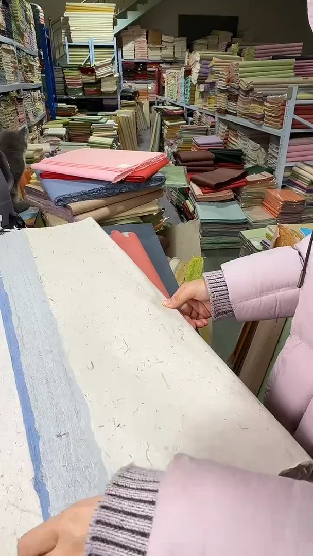 纯手工四尺整张50张灰色蓝色混搭丝绒楮皮笺