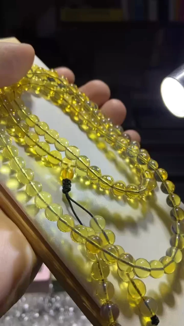 琥珀颈饰未镶嵌6+蓝珀108