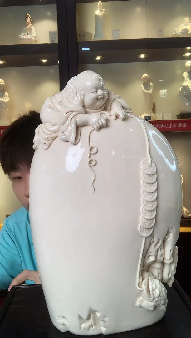 摆件德化瓷刘海戏金蟾