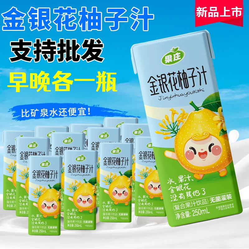 100%金银花柚子汁香精超值特惠真正夏日饮料整箱饮料