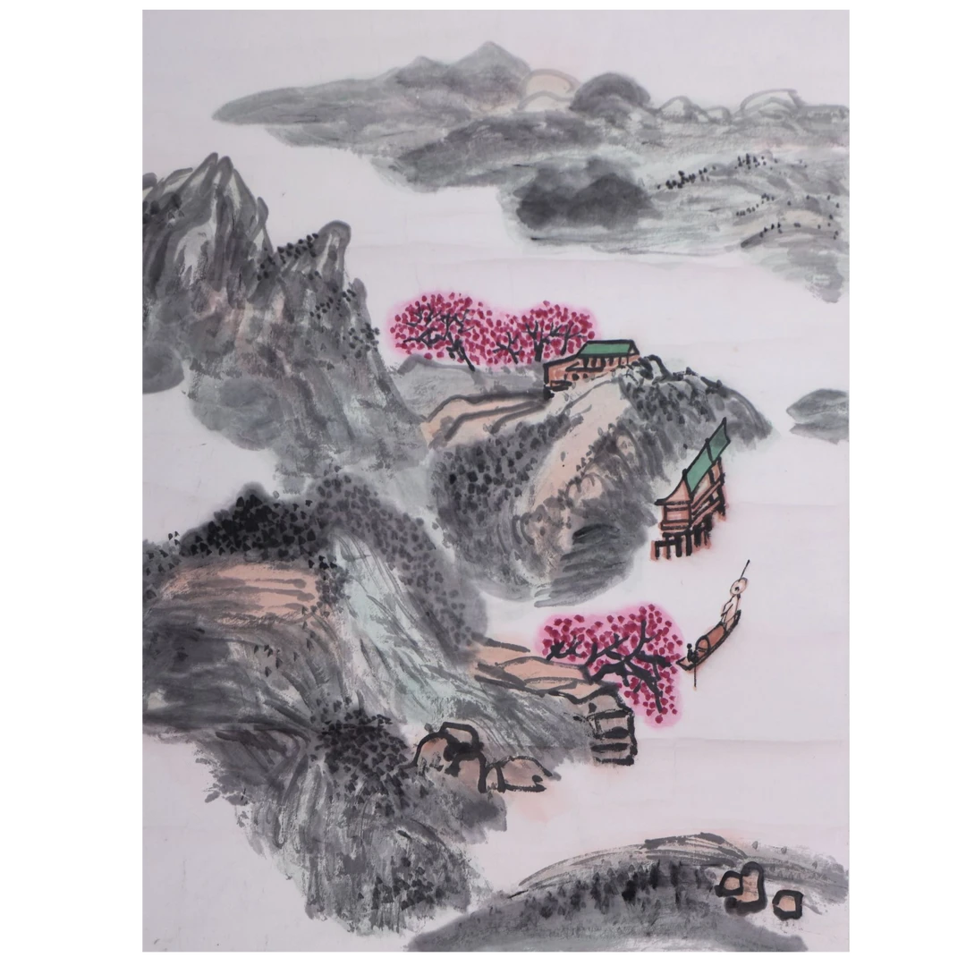 LOT.003 《山水》68*47cm 纸本设色镜片