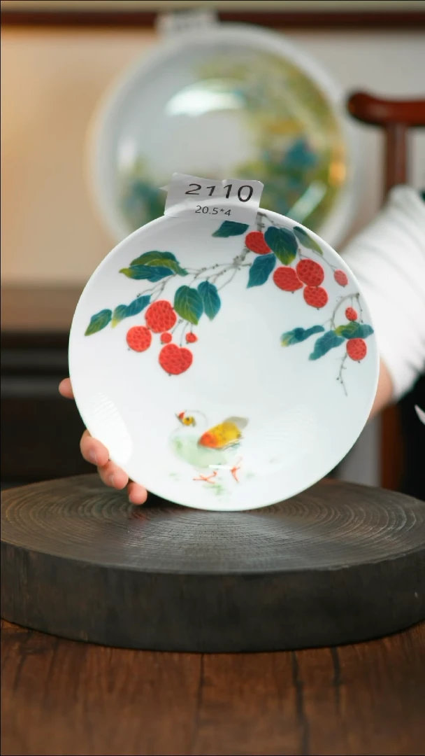 盘手绘釉下彩陶瓷餐具2110