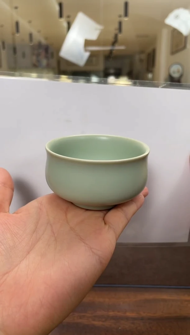 杯子瓷周泽堂天青-禅定大杯