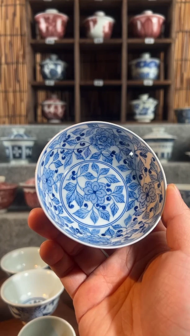 【闪购商品】a348天禄呀那次缠枝莲杯子