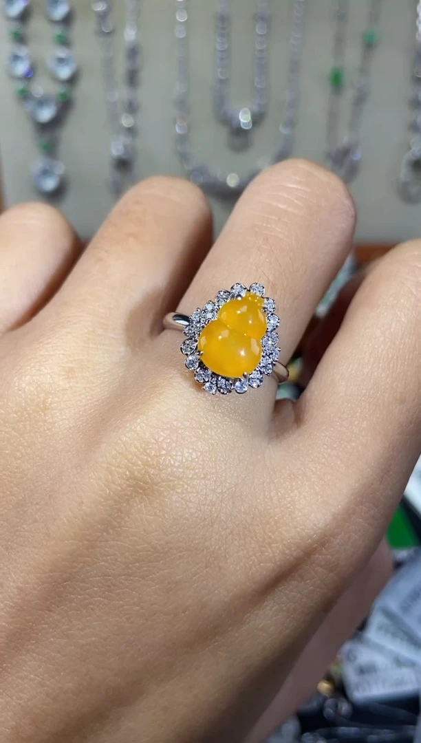 【闪购商品】翡翠戒指18K金镶嵌戒指