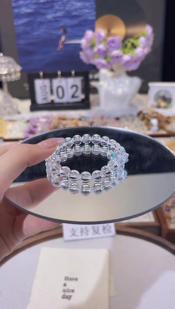 水晶手串合金白水晶单圈手串