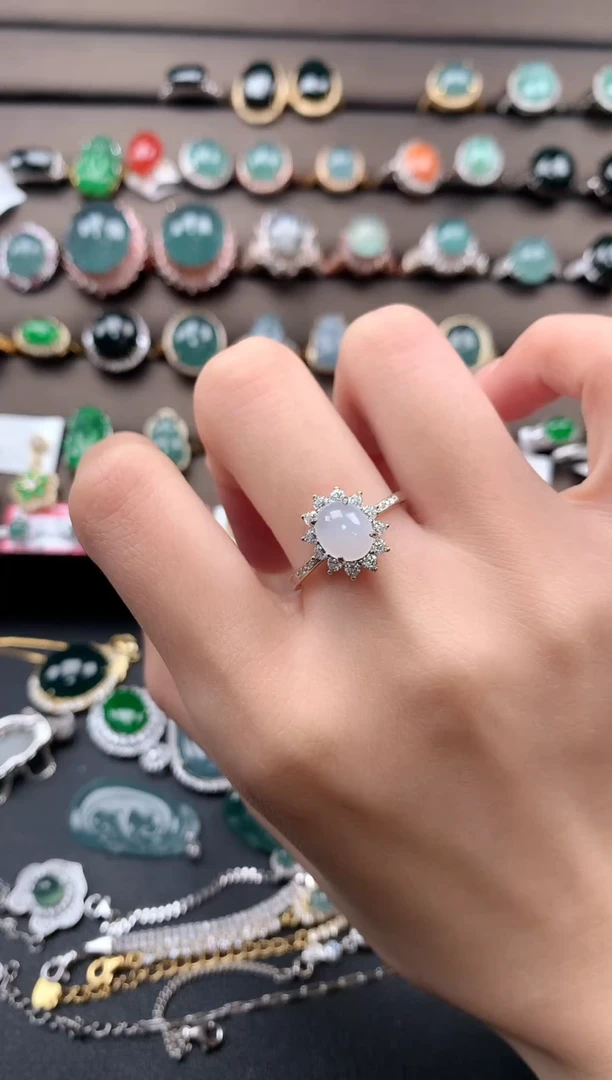 【闪购商品】翡翠戒指银S925镶嵌1313131