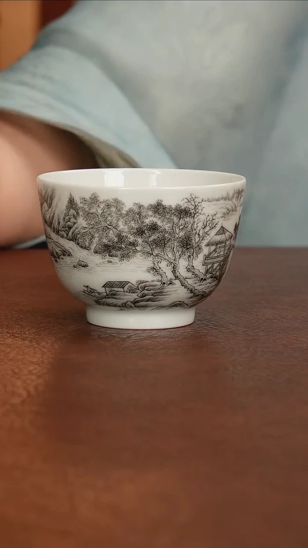 景德镇瓷器，青花瓷手绘茶具~