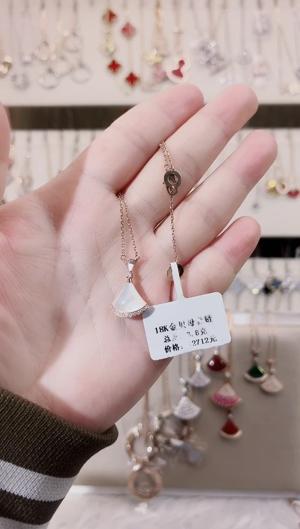 【闪购商品】贝壳（贝母）套链18K金镶嵌18K金镶嵌 K玫