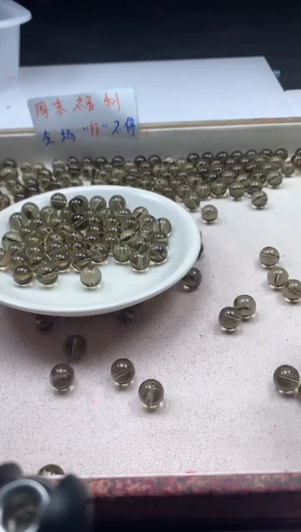 【闪购商品】水晶颈饰未镶嵌W208茶水晶10mm*30颗