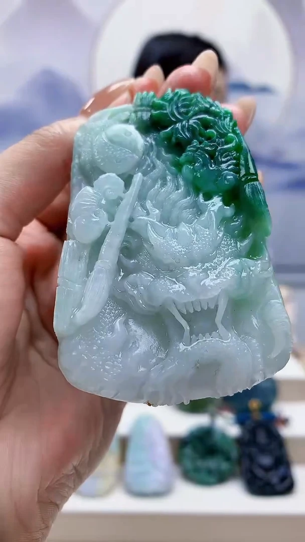 未镶嵌定制翡翠4812MM-毛货挂件75