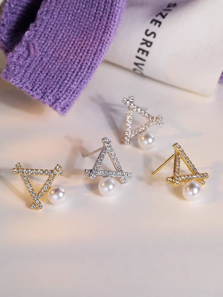 真品纯天然淡水珍珠气质网红轻奢时尚百搭小众简约精致珍珠耳饰