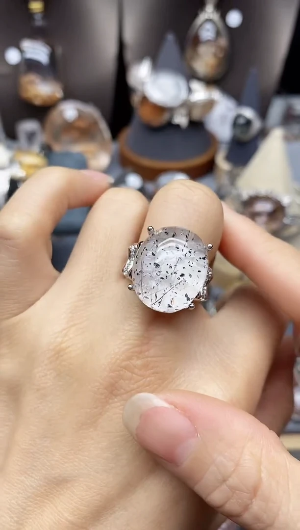 银S925镶嵌珠宝半成品水晶定制定制