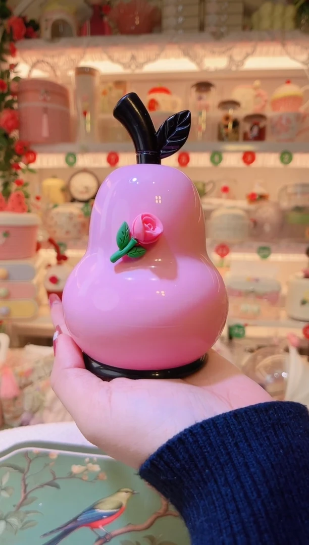 粉色鸭梨牙签罐——手工制作品质好！