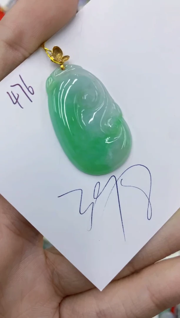 颈饰18K金镶嵌翡翠11111111111