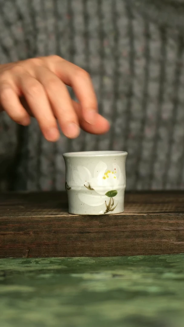 陶瓷青诗集手工手绘瓷器