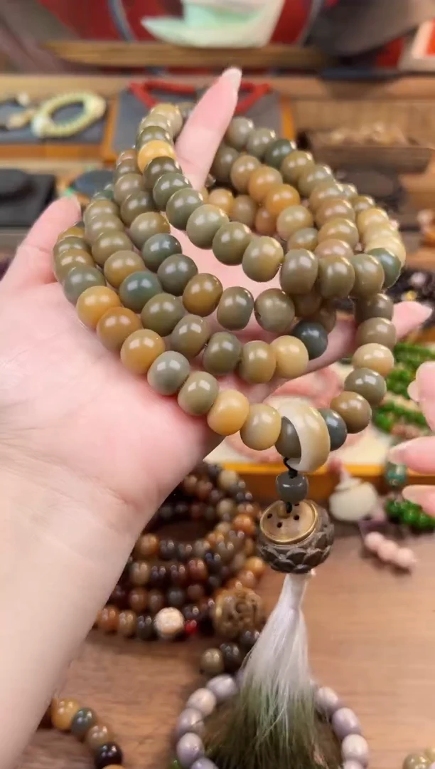 【闪购商品】菩提根/象牙果手串青芒108颗流苏款+3瓶香