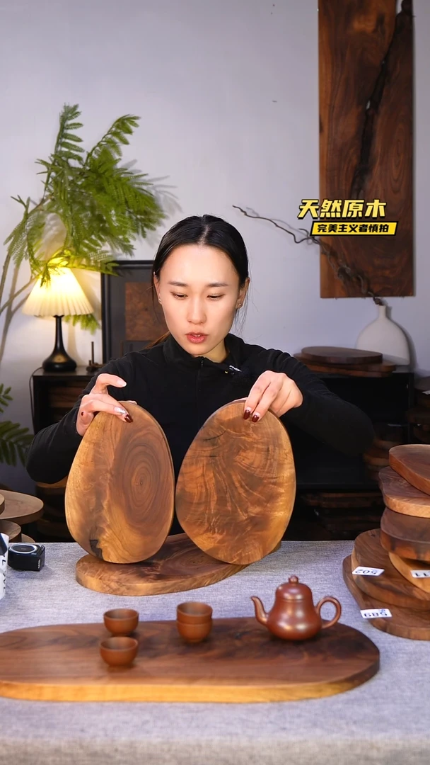 木北美黑胡桃原木.干裂疤结不属于商品质量问题完美主义者慎拍