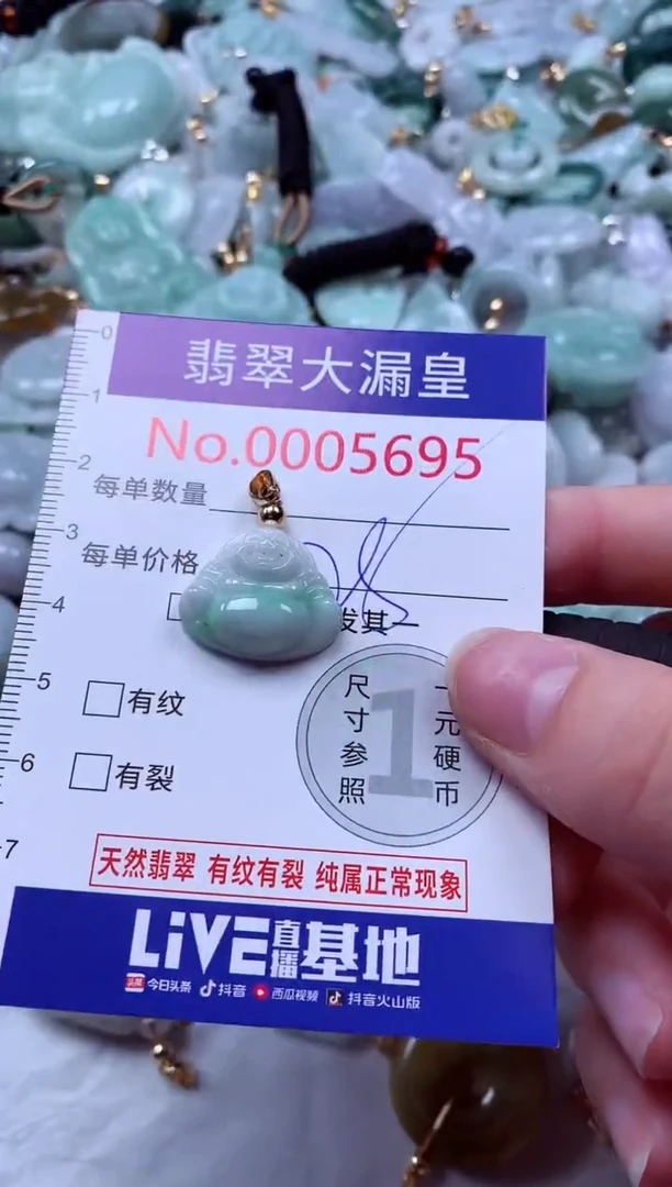 吊坠(不含链)未镶嵌翡翠5495