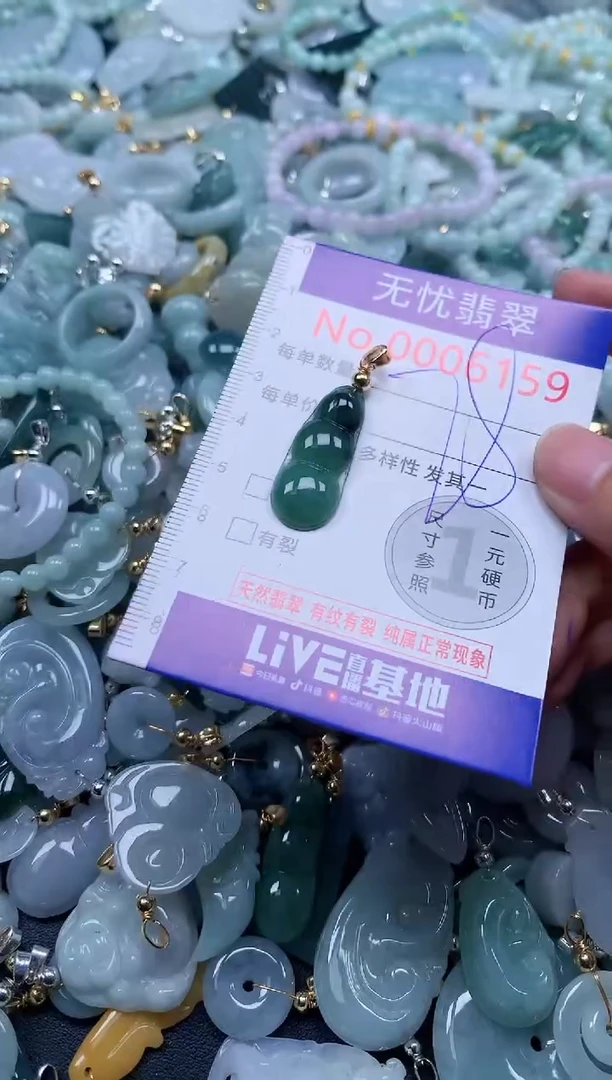 翡翠未镶嵌吊坠(不含链)6159