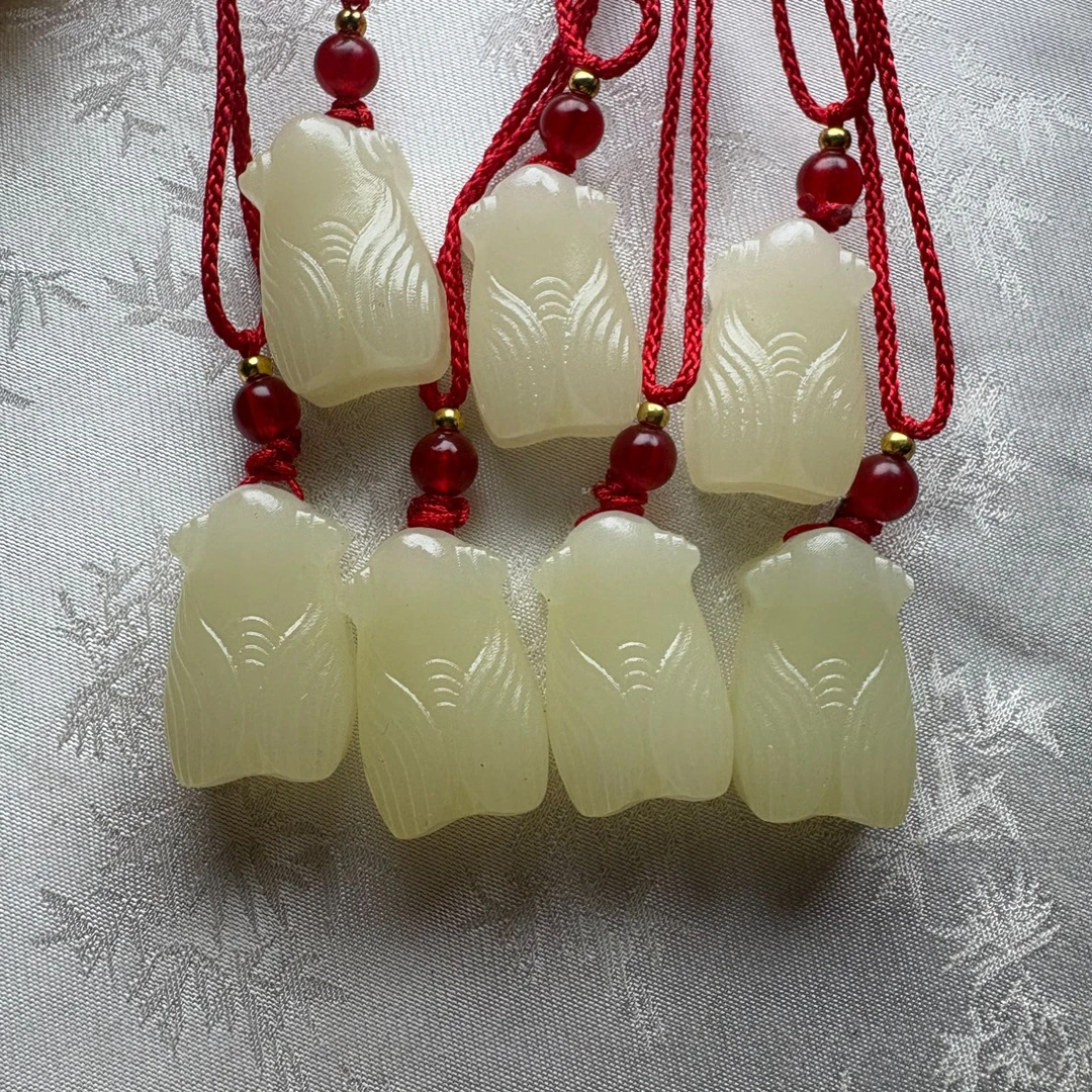 青海昆仑山【黄口知了】吊坠