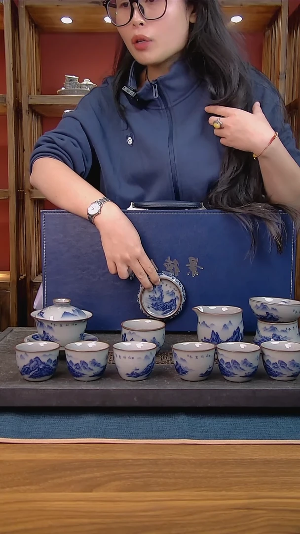 礼盒11件套 老陶泥开片纹陶瓷茶具