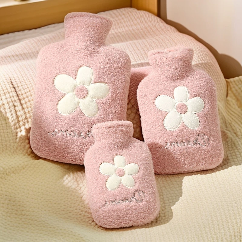 热水袋注水式暖肚子暖宫灌水加厚防爆可爱暖水袋暖手袋毛绒暖水袋