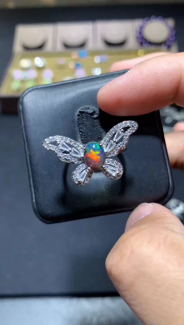 未镶嵌欧泊戒指P91【多样性发其一】