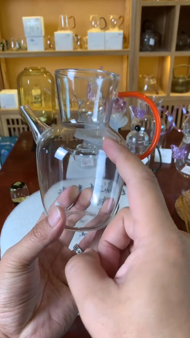 茶杯紫砂橘红大执壶