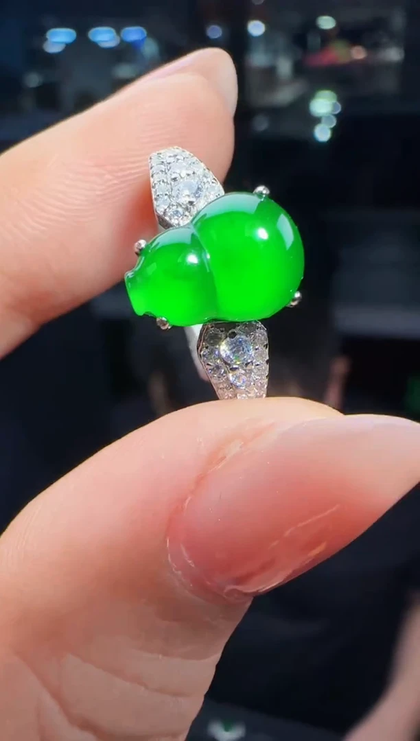 未镶嵌定制翡翠翡翠戒指2