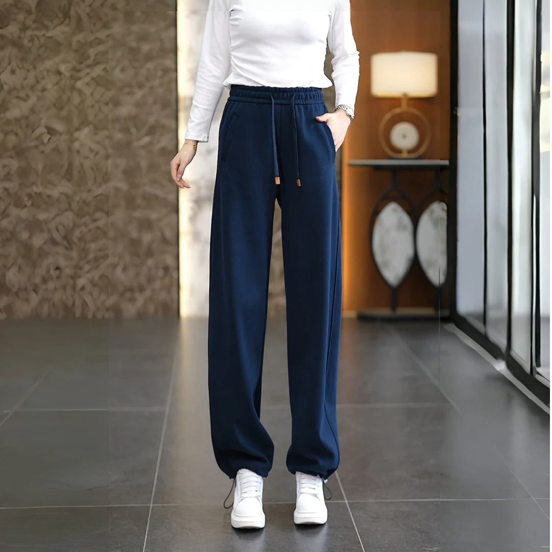 弯刀裤女爆款2025新款【云感织带裤】高定马卡龙美式双拼腰休闲百搭