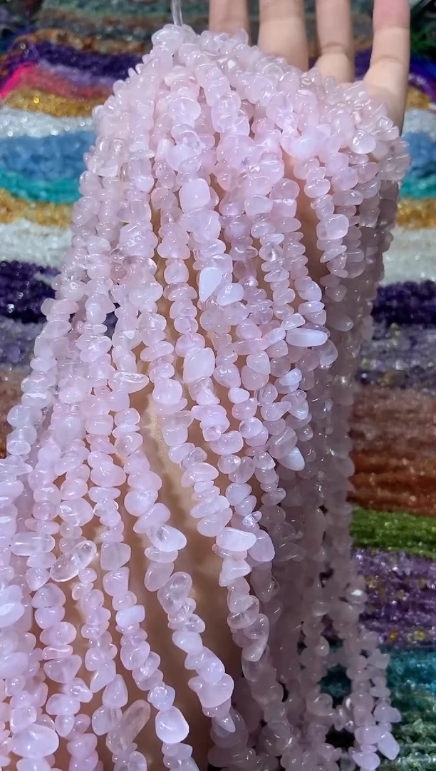 水晶珠宝半成品未镶嵌粉水晶
