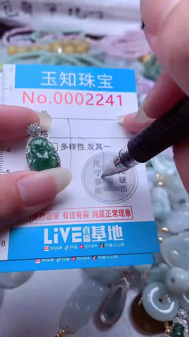 翡翠未镶嵌吊坠(不含链)2241
