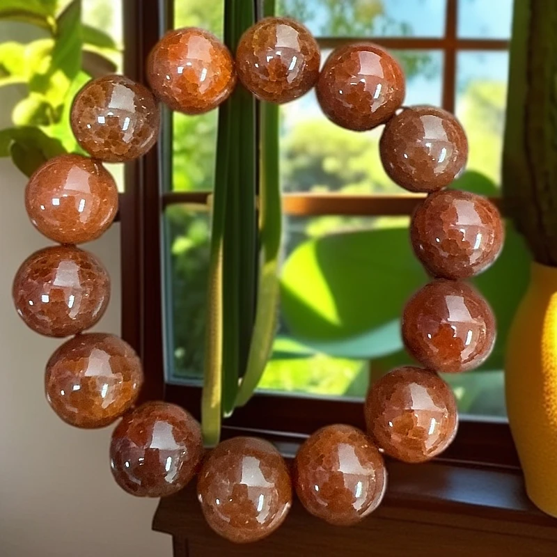 赤炎红龙鳞玛瑙1.6手串