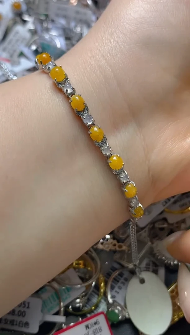 银S925镶嵌戒指翡翠百内无证书