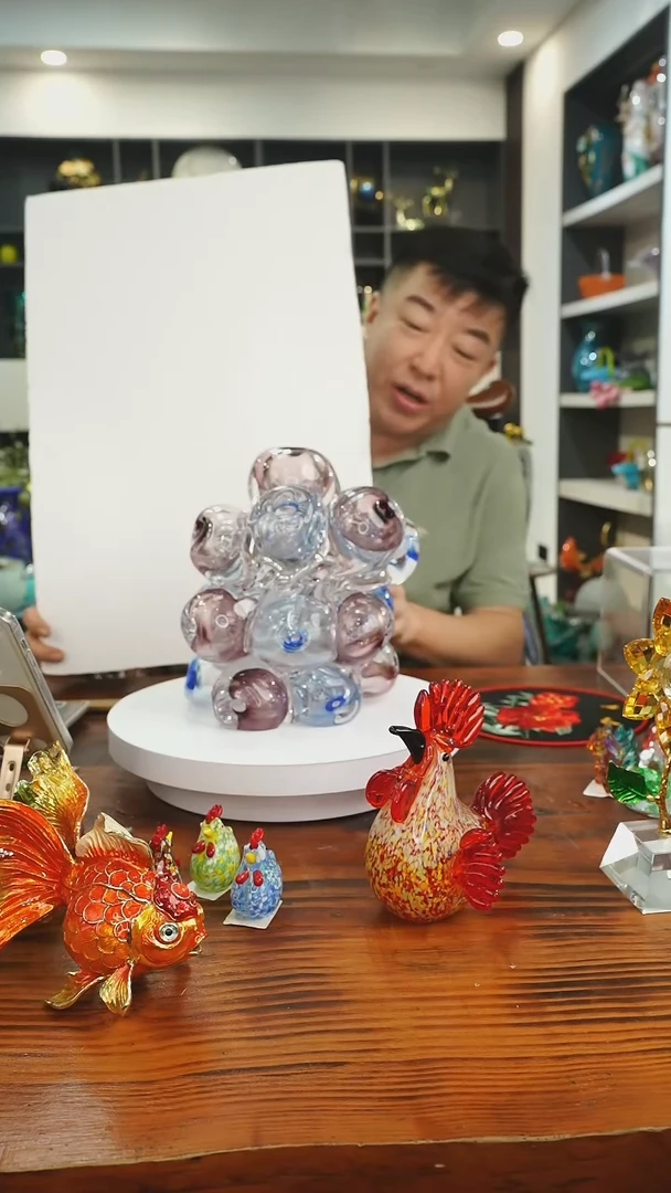 琉璃手工艺品外贸尾货花瓶235