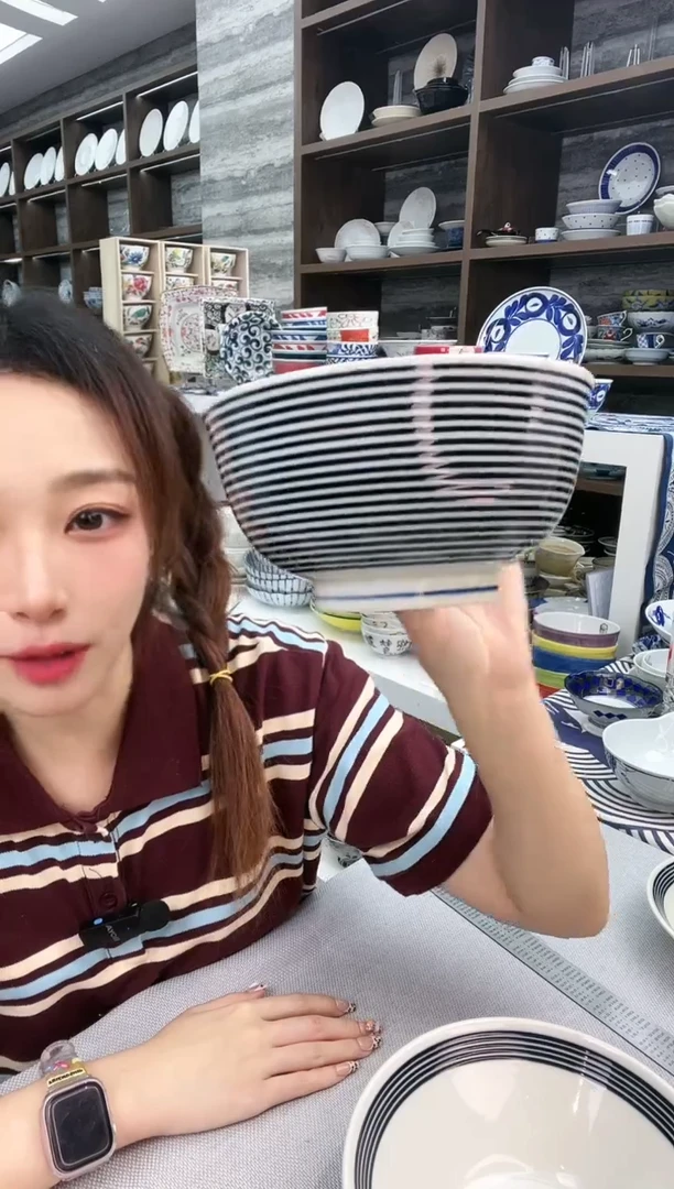 瓷蓝驹面(丼)碗16.3cm一支