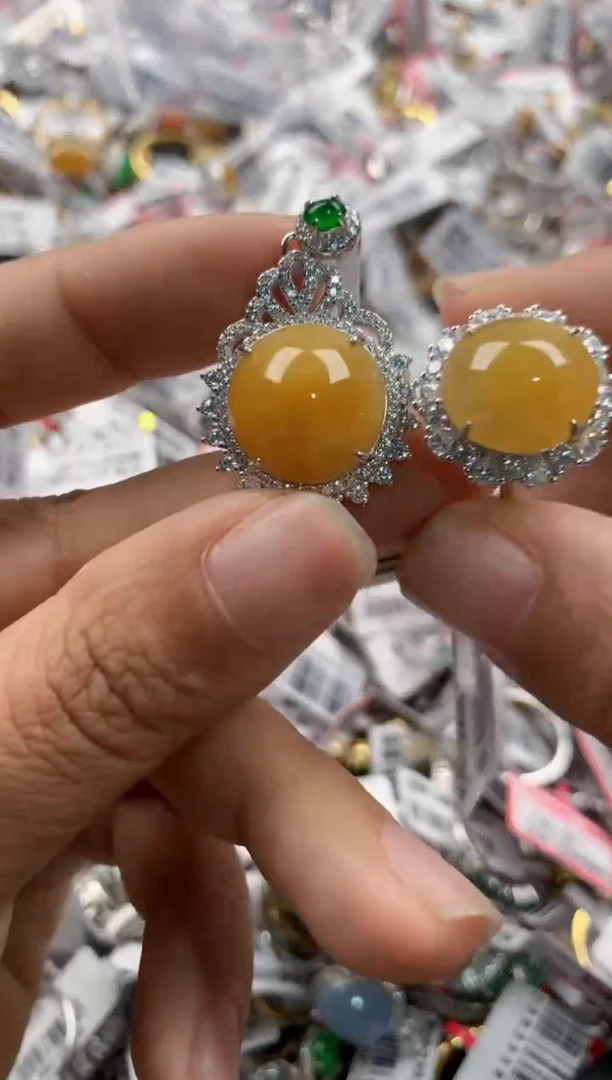 银S925镶嵌戒指翡翠3333    8